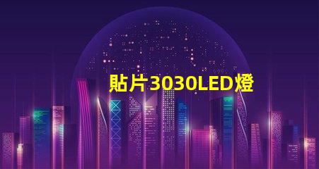 貼片3030LED燈珠哪個廠家質量好？3030的主要技術參數是什么？